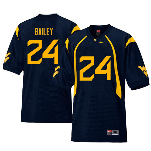 NCAA Men's Hakeem Bailey West Virginia Mountaineers Navy #24 Nike Stitched Football College Retro Authentic Jersey SK23S47KF